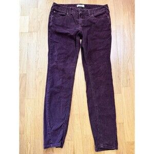 Free People Women's Corduroy Slim Fit Skinny Pants Purple Size 31